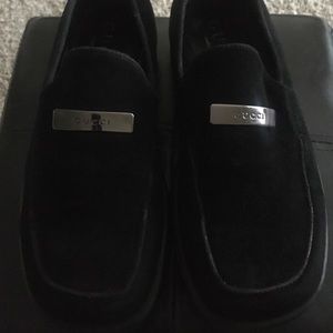 Authentic Gucci Women’s Suede Loafers.